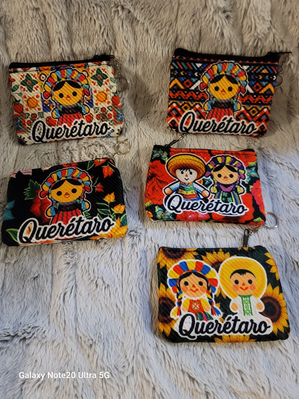 Querétaro Colorful Folk Art Coin Pouch - Assorted Colors